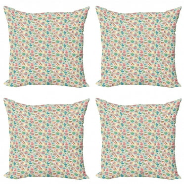 Cute Trendy Floral Print Pattern Design Co Multicolor Pastel Color Flower Leaves Floral Easter Egg Style Pattern Throw Pillow 16x16 Cute Trendy Floral Print Pattern Design Co Multicolor Pastel Color Flower Leaves Floral Easter Egg Style Pattern Throw Pillow 16x16